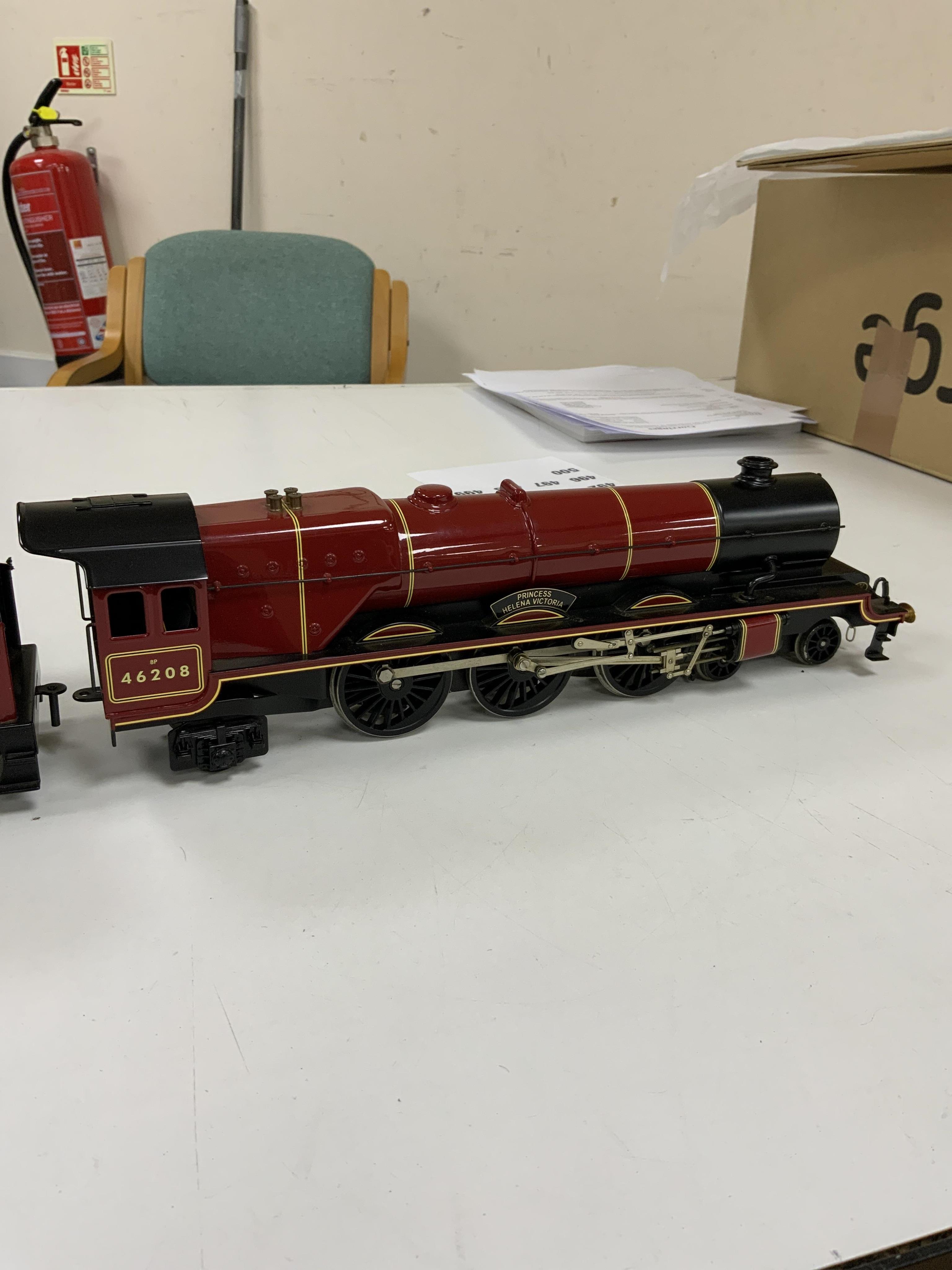 A boxed Bassett-Lowke by Corgi 0 gauge tinplate BR Princess Royal class 4-6-2 tender locomotive, Princess Helena Victoria 46208, a special limited release, with option for two or three rail running, with instruction leaf